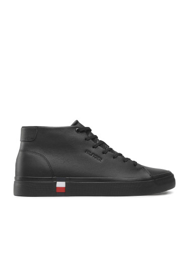 Сникърси Tommy Hilfiger Modern Vulc Hi Corporate Lea FM0FM04352 Черен