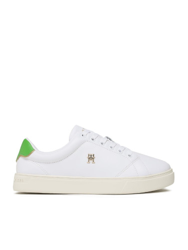 Сникърси Tommy Hilfiger Elevated Essential Court Sneaker FW0FW06965 White/Galvanicgreen
