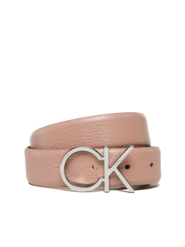 Дамски колан Calvin Klein Re-Lock Ck Logo Belt 30mm Pbl K60K610413 Розов