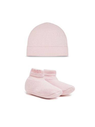 Комплект шапка и чорапи Boss J98421 Розов
