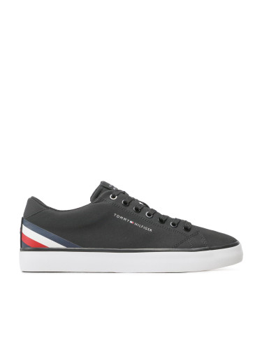 Сникърси Tommy Hilfiger Hi Vulc Core Low Stripes FM0FM04735 Черен