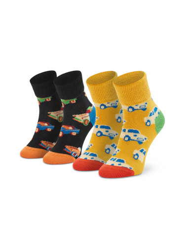 Комплект 2 чифта дълги чорапи детски Happy Socks KCAR19-9300 Цветен