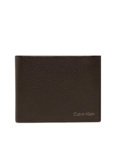 Голям мъжки портфейл Calvin Klein Warmth Trifold 10Cc W/Coin L K50K507969 Кафяв