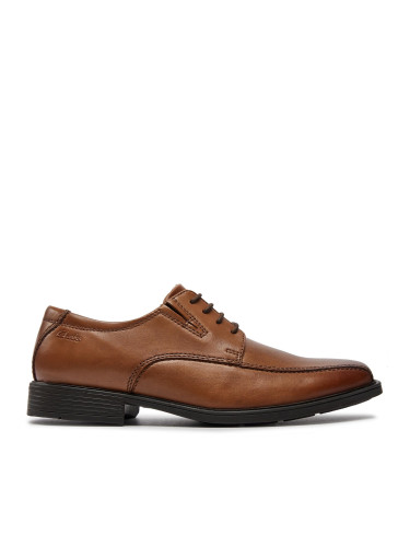 Обувки Clarks Tilden Walk 261300957 Dark Tan Leather