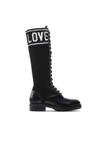 Ботуши LOVE MOSCHINO JA26034G1FIZE00C Черен