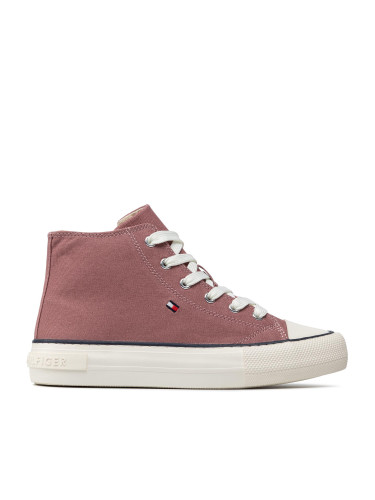 Кецове Tommy Hilfiger High Top Lace-Up Sneaker T3A4-32119-0890 S Antique Rose 303