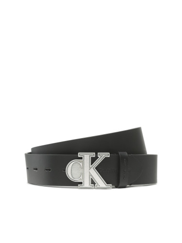 Мъжки колан Calvin Klein Jeans Monogram Lthr Belt 40mm K50K510468 Черен