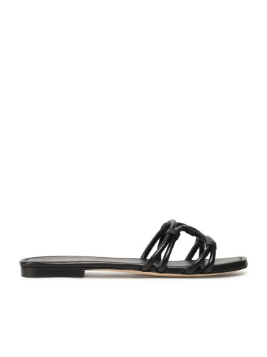 Чехли Stuart Weitzman Wovenknotslidesandal SA616 Черен