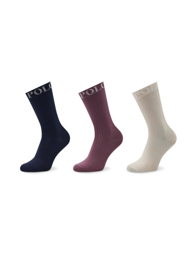 Комплект 3 чифта дълги чорапи дамски Polo Ralph Lauren 455888857001 Цветен