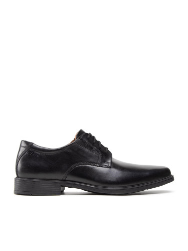 Обувки Clarks Tilden Plain 261103507 Black Leather