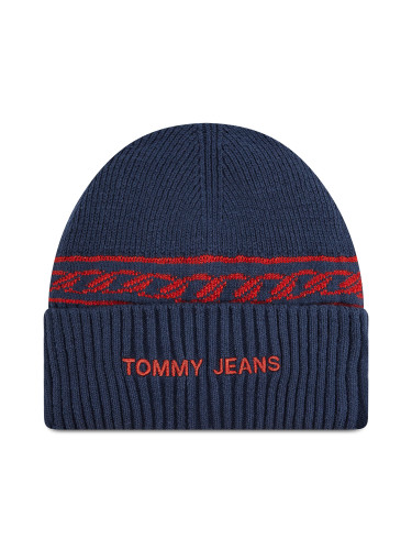 Шапка Tommy Jeans Tjw Femme Beanie AW0AW10710 Тъмносин