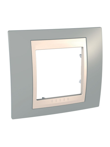 Единична рамка, Schneider, Unica Plus, едно гнездо, цвят светло сив, MGU6.002.565