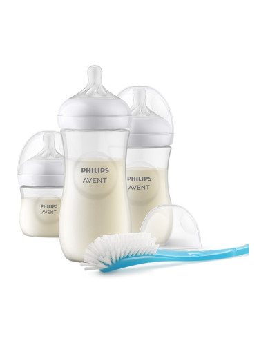 Комплект за новородено Natural Response 3.0 Philips AVENT 3 шишета + четка