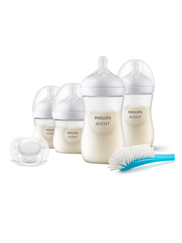 Комплект за новородено Natural Response 3.0 Philips AVENT, 4 шишета+залъгалка+четка