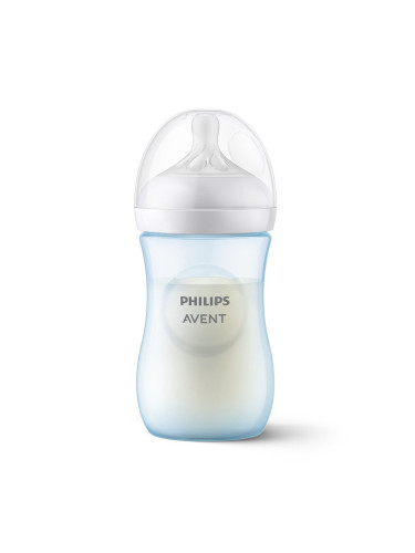 Шише Natural Response 3.0 Philips AVENT, 260 мл, 1м+, син