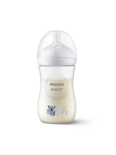 Шише Natural Response 3.0 Philips AVENT, 260 мл, 1м+, коала