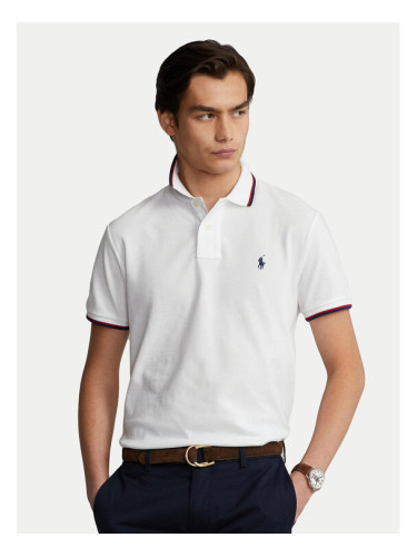 Polo Ralph Lauren Тениска с яка и копчета Classics 710842621002 Бял Slim Fit