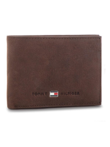 Tommy Hilfiger Голям мъжки портфейл Johnson Mini CC Flap AM0AM00662 Кафяв