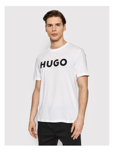 Hugo Тишърт Dulivio 50467556 Бял Regular Fit