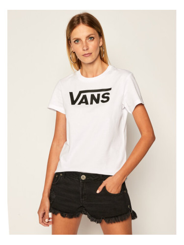 Vans Тишърт Wm Flying V Crew Tee VN0A3UP4 Бял Regular Fit