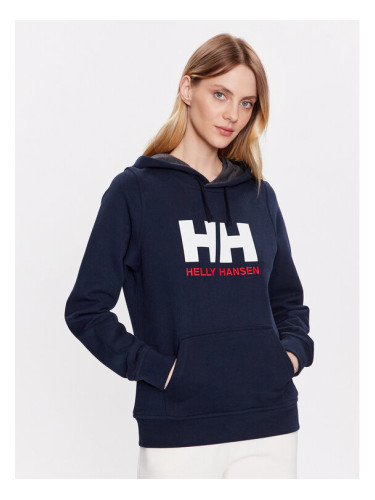 Helly Hansen Суитшърт Logo 33978 Тъмносин Regular Fit