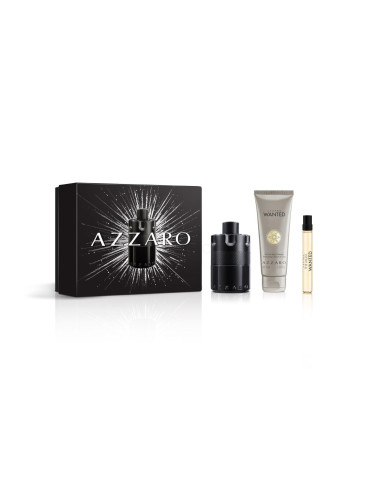 Azzaro The Most Wanted Подаръчен комплект EDP 100 ml + EDP 10 ml + шампоан за коса и тяло Wanted 75 ml