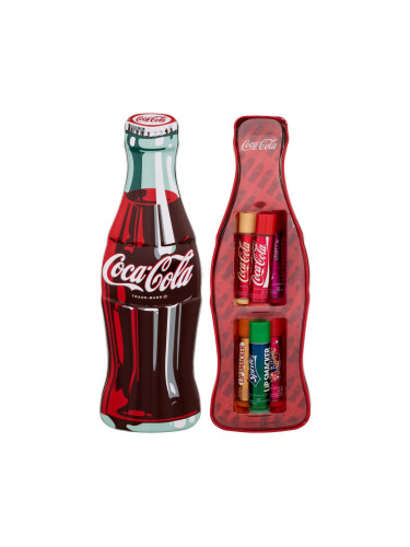 Lip Smacker Coca-Cola Vintage Bottle Подаръчен комплект балсам за устни 6 x 4 g + кутийка