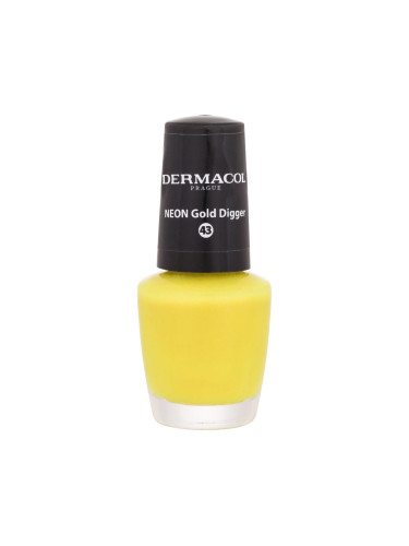 Dermacol Neon Лак за нокти за жени 5 ml Нюанс 43 NEON Gold Digger