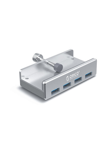 Orico хъб USB 3.0 HUB Clip Type 4 port - Aluminum - MH4PU-SV
