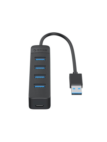 Orico хъб USB3.0 HUB 4 port - Type C input, 0.15m cable, aux Type-C po