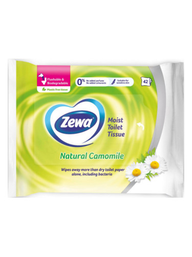 ZEWA Влажна тоалетна хартия без аромат NATURAL CAMOMILE 42бр