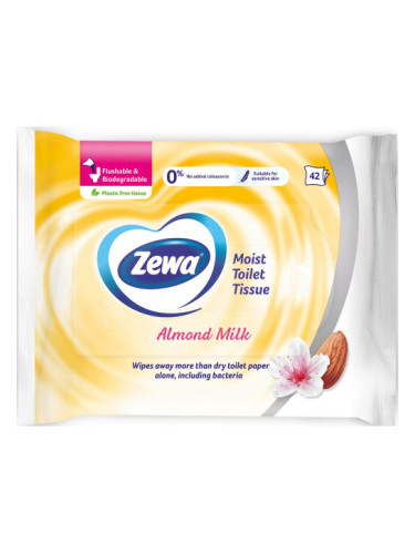ZEWA Влажна тоалетна хартия ALMOND MILK 42 бр.