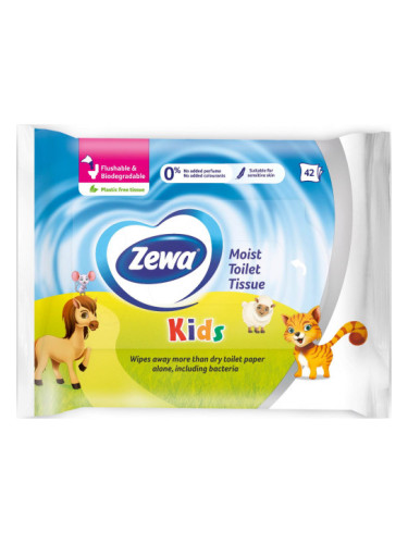 ZEWA KIDS Влажна тоалетна хартия за деца 42 бр.