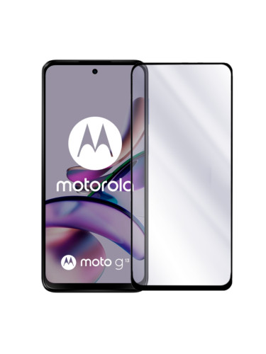 Стъклен протектор за дисплей MBX 9D Paper Box Flat, За Motorola Moto G13/G23, Черен