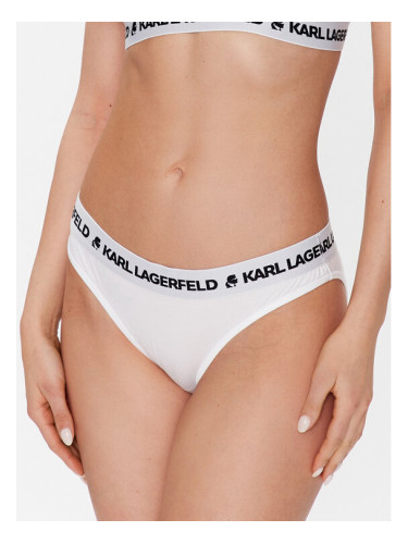 KARL LAGERFELD Класически дамски бикини Logo 211W2111 Бял