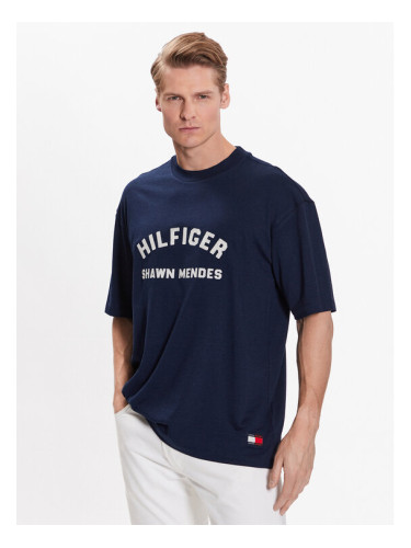 Tommy Hilfiger Тишърт Archive MW0MW31189 Тъмносин Relaxed Fit