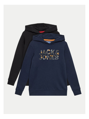 Jack&Jones Junior Комплект 2 суитшърта Ramp 12222554 Черен Regular Fit