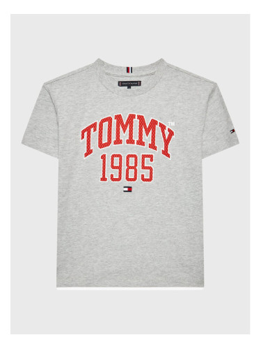 Tommy Hilfiger Тишърт Varsity KB0KB08206 D Сив Regular Fit