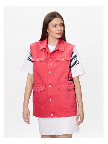 Tommy Jeans Елек DW0DW15683 Розов Oversize