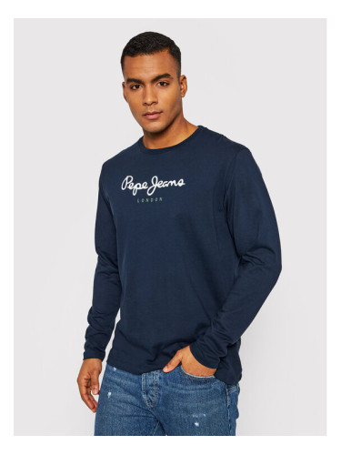 Pepe Jeans Тениска с дълъг ръкав Eggo PM508209 Тъмносин Regular Fit