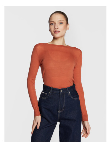 Calvin Klein Пуловер Extra Fine K20K204139 Оранжев Slim Fit