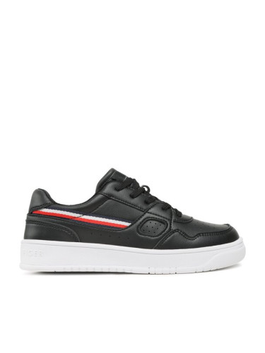 Tommy Hilfiger Сникърси Stripes Low Cut Lace-Up Sneaker T3X9-32848-1355 S Черен