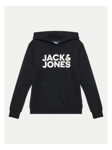 Jack&Jones Junior Суитшърт Corp Logo 12152841 Черен Regular Fit