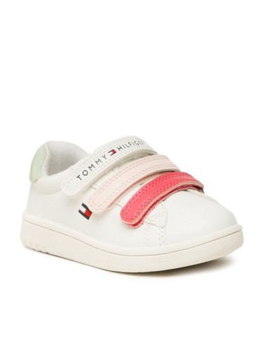 Tommy Hilfiger Сникърси Low Cut Velcro Sneaker T1A9-32710-1355 M Бял