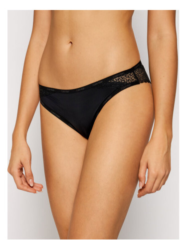 Calvin Klein Underwear Дамски бикини тип бразилиана 000QF5152E Черен