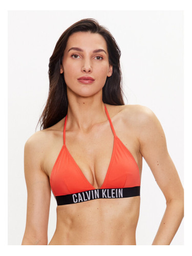 Calvin Klein Swimwear Горнище на бански KW0KW01963 Оранжев