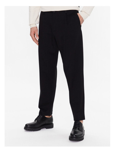 Sisley Текстилни панталони 4N5SSF022 Черен Tapered Fit