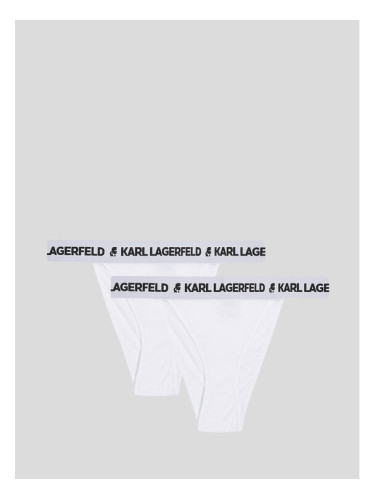 KARL LAGERFELD Комплект 2 чифта бикини бразилиана 225W2141 Бял