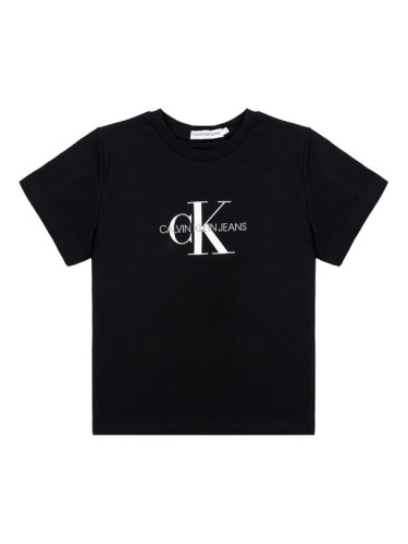 Calvin Klein Jeans Тишърт Monogram Logo IU0IU00068 Черен Regular Fit