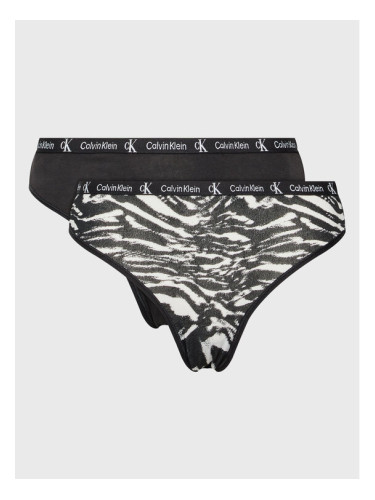 Calvin Klein Underwear Комплект 2 чифта класически бикини 000QD3991E Черен